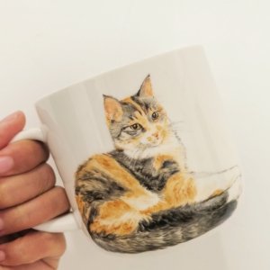 Hand-painted portrait custom mug 430ml