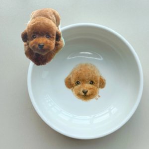 Hand-painted portrait Pet deep bowl